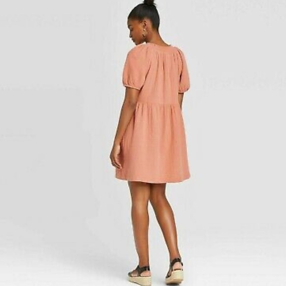 Universal Thread Short Sleeve Smocked Gauze Dress - Picture 4 of 8